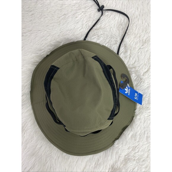 Adidas Originals Webbing Boonie Bucket Hat Size S/M Sun Protect  Olive Green - Picture 11 of 11